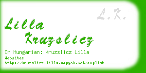 lilla kruzslicz business card